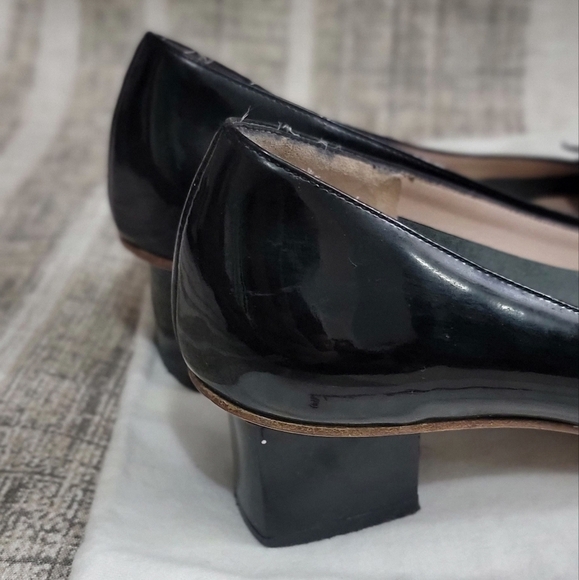 🔥Authentic Ferragamo Black Patent Womens Squared toe Shoes - Picture 15 of 16